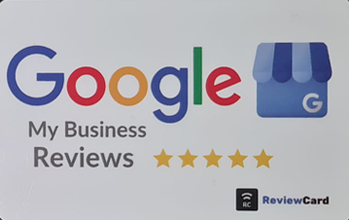 Voorkant van de Reviewcard